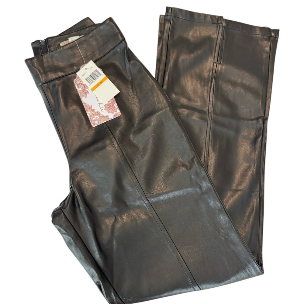 Band of the Free ROCK GODDESS Black Faux Leather Pants Size S NWT